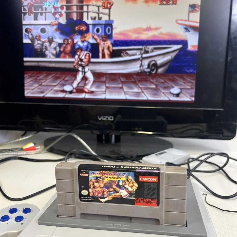 Street Fighter II Turbo Hyper Fighting Super Nintendo SNES Capcom Tested!